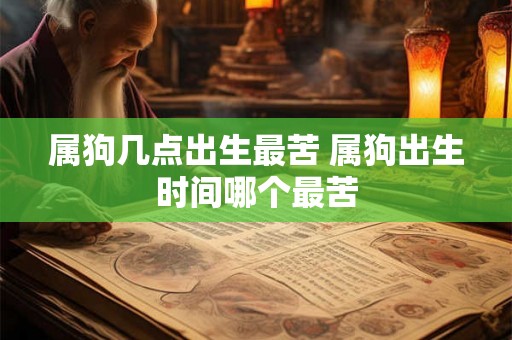 属狗几点出生最苦 属狗出生时间哪个最苦