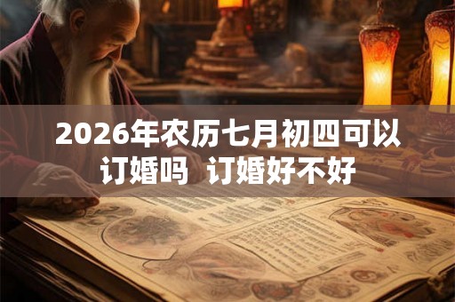 2026年农历七月初四可以订婚吗  订婚好不好