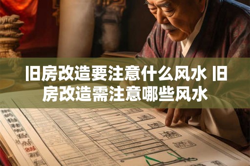 旧房改造要注意什么风水 旧房改造需注意哪些风水