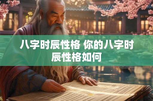 八字时辰性格 你的八字时辰性格如何