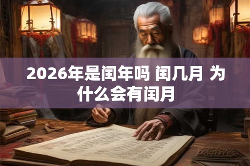 2026年是闰年吗 闰几月 为什么会有闰月