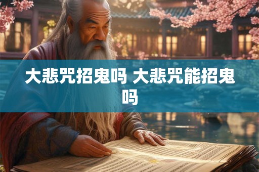 大悲咒招鬼吗 大悲咒能招鬼吗