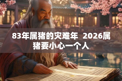 83年属猪的灾难年  2026属猪要小心一个人