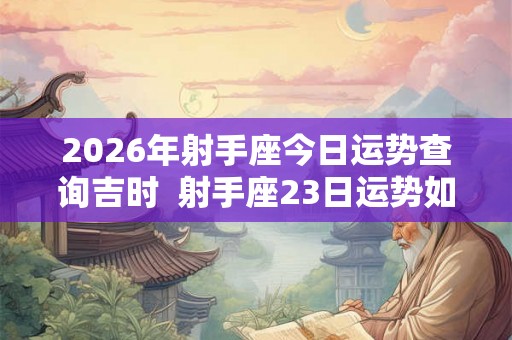 2026年射手座今日运势查询吉时  射手座23日运势如何