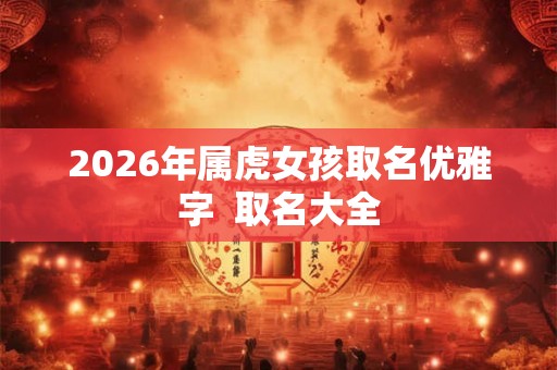 2026年属虎女孩取名优雅字  取名大全