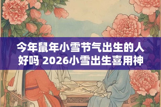 今年鼠年小雪节气出生的人好吗 2026小雪出生喜用神