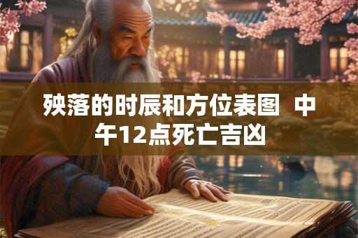 殃落的时辰和方位表图 中午12点死亡吉凶 殃落的时辰和方位表图 中午12点死亡吉凶