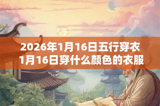 2026年1月16日五行穿衣 1月16日穿什么颜色的衣服最旺运