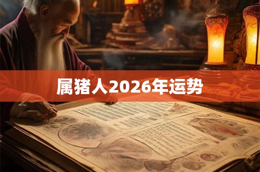 属猪人2026年运势