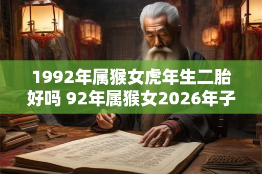1992年属猴女虎年生二胎好吗 92年属猴女2026年子女运