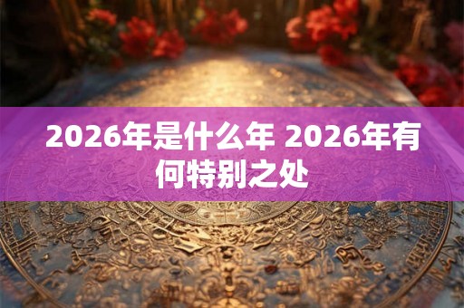 2026年是什么年 2026年有何特别之处