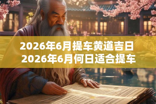 2026年6月提车黄道吉日 2026年6月何日适合提车