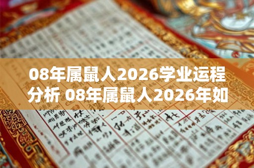 08年属鼠人2026学业运程分析 08年属鼠人2026年如何提升学业运