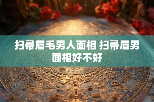 扫帚眉毛男人面相 扫帚眉男面相好不好
