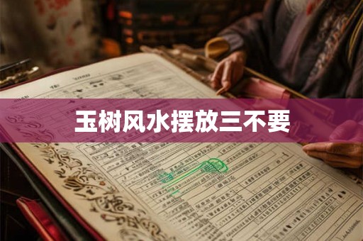 玉树风水摆放三不要