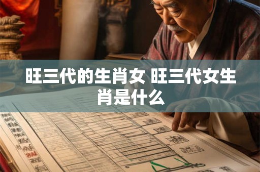 旺三代的生肖女 旺三代女生肖是什么