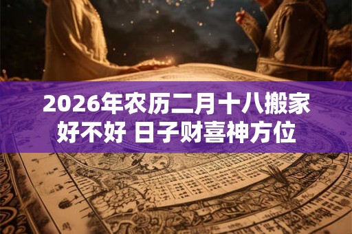 2026年农历二月十八搬家好不好 日子财喜神方位