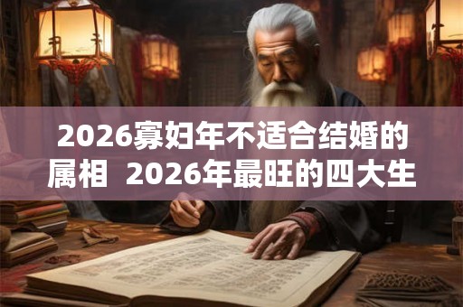 2026寡妇年不适合结婚的属相  2026年最旺的四大生肖