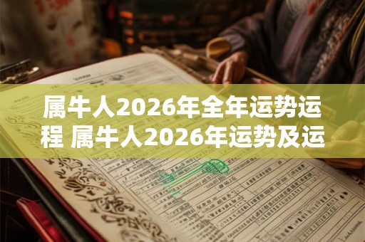 属牛人2026年全年运势运程 属牛人2026年运势及运程每月运程