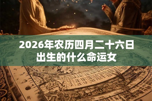 2026年农历四月二十六日出生的什么命运女