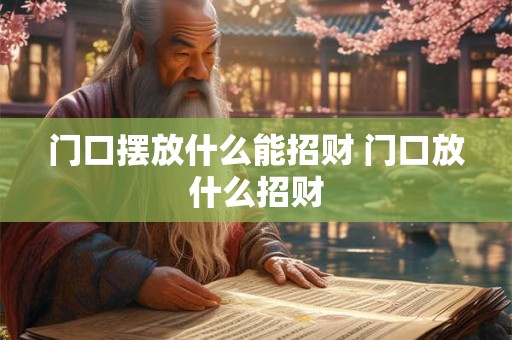 门口摆放什么能招财 门口放什么招财