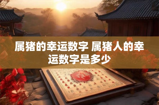 属猪的幸运数字 属猪人的幸运数字是多少