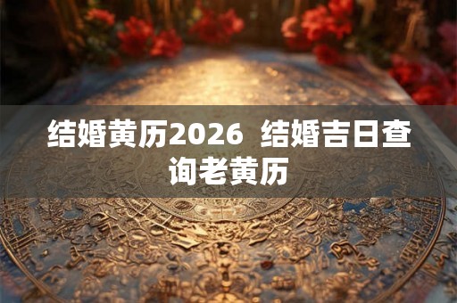 结婚黄历2026  结婚吉日查询老黄历