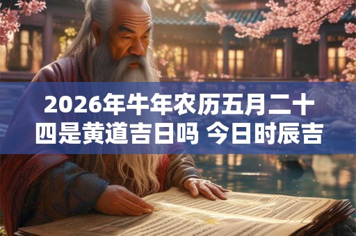 2026年牛年农历五月二十四是黄道吉日吗 今日时辰吉凶