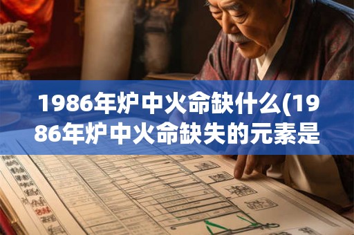 1986年炉中火命缺什么(1986年炉中火命缺失的元素是什么？)