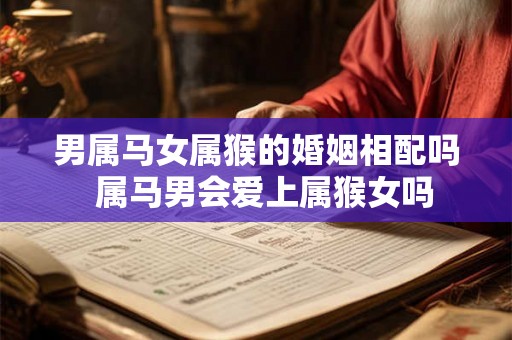 男属马女属猴的婚姻相配吗  属马男会爱上属猴女吗