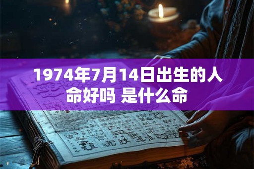 1974年7月14日出生的人命好吗 是什么命