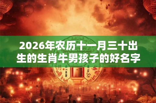 2026年农历十一月三十出生的生肖牛男孩子的好名字