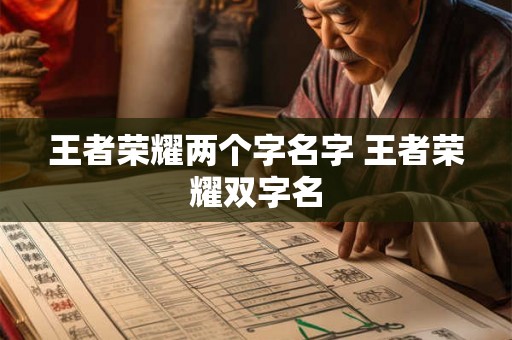 王者荣耀两个字名字 王者荣耀双字名 王者荣耀两个字名字 王者荣耀双字名