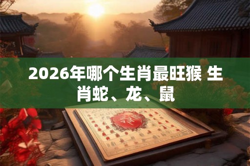 2026年哪个生肖最旺猴 生肖蛇、龙、鼠