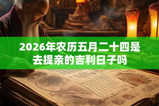 2026年农历五月二十四是去提亲的吉利日子吗