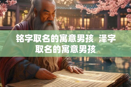 铭字取名的寓意男孩  泽字取名的寓意男孩