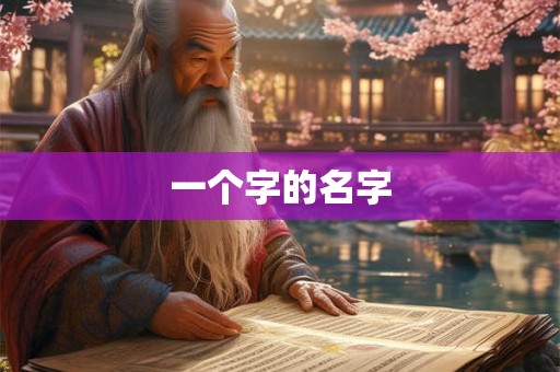 一个字的名字