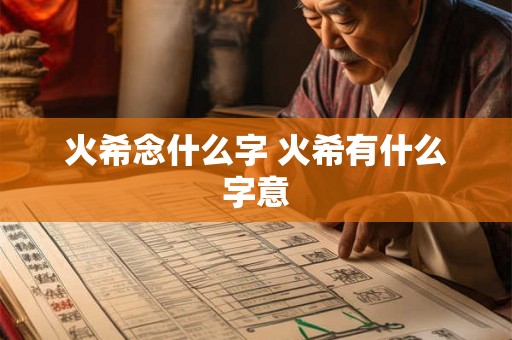 火希念什么字 火希有什么字意