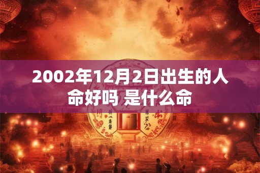 2002年12月2日出生的人命好吗 是什么命