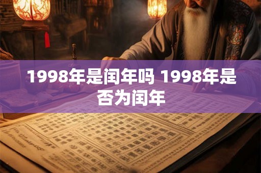 1998年是闰年吗 1998年是否为闰年