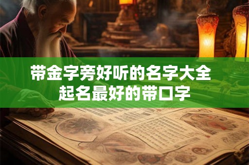 带金字旁好听的名字大全  起名最好的带口字