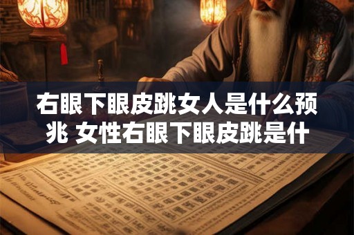 右眼下眼皮跳女人是什么预兆 女性右眼下眼皮跳是什么预兆