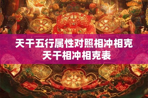 天干五行属性对照相冲相克  天干相冲相克表