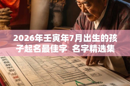 2026年壬寅年7月出生的孩子起名最佳字  名字精选集
