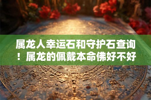 属龙人幸运石和守护石查询！属龙的佩戴本命佛好不好