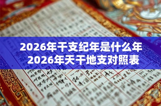 2026年干支纪年是什么年  2026年天干地支对照表