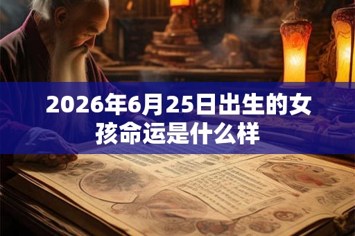 2026年6月25日出生的女孩命运是什么样