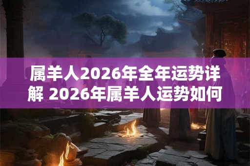 属羊人2026年全年运势详解 2026年属羊人运势如何