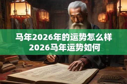 马年2026年的运势怎么样 2026马年运势如何