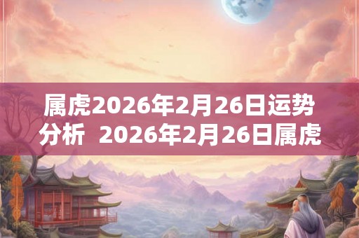 属虎2026年2月26日运势分析  2026年2月26日属虎今日运势
